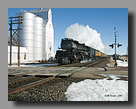 Photo: UP Challenger 3985 moves through Lodgepole, NE on a cold winter day
