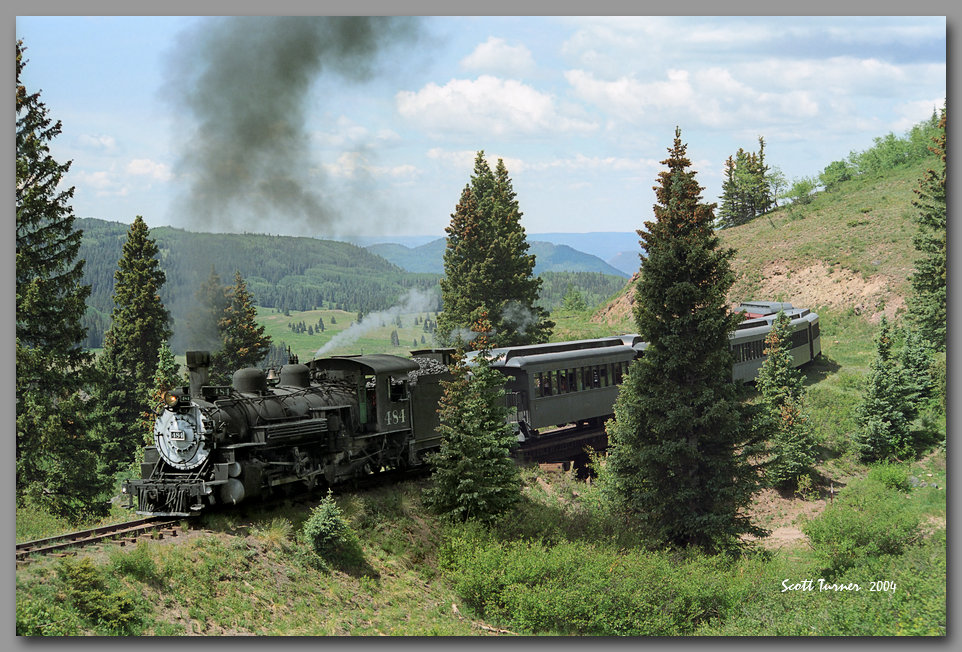 Photo: Cumbres & Toltec #484 near Cumbres Pass summit