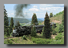 Photo: Cumbres & Toltec 484 approaches Cumbres Pass
