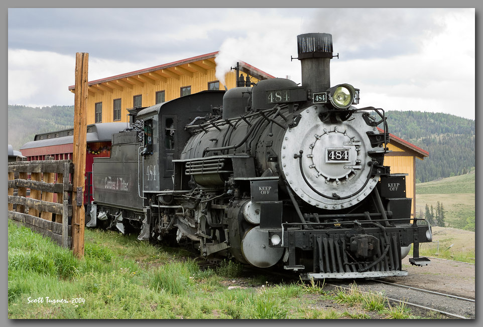 Photo: Cumbres & Toltec #484 at Osier, CO