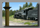 Photo: Cumbres & Toltec 484 from the Cumbres sectionhouse porch
