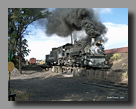 Photo: Cumbres & Toltec 487 on the ashpit - Chama