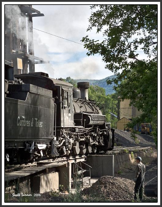 Photo: Cumbres & Toltec #487 at the ashpit, Chama, NM
