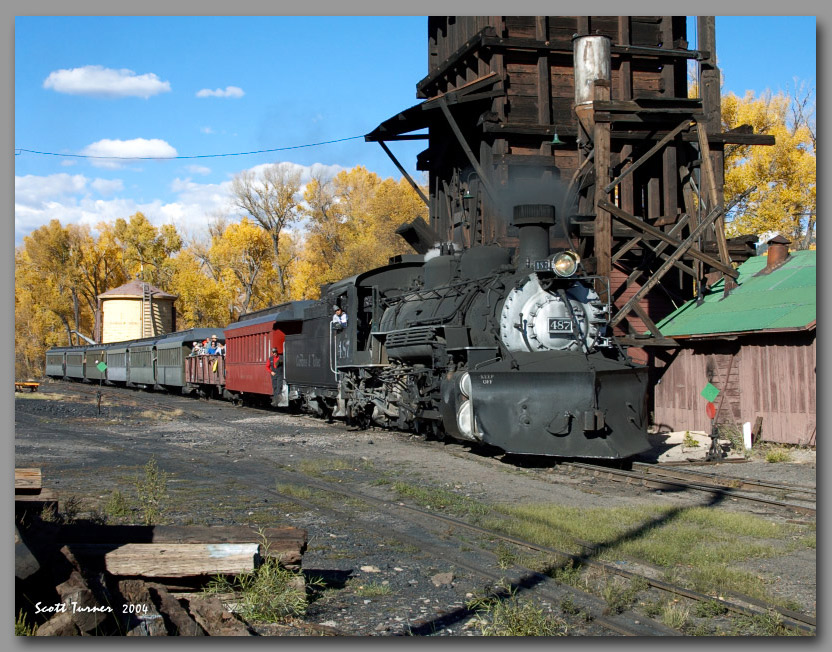 Photo: Cumbres & Toltec #487 at Chama coal tipple