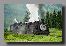 Photo: Cumbres & Toltec 484 and 488 doublehead near Coxo