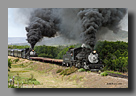 Photo: Cumbres & Toltec 484 and 487 doublehead near The Narrows