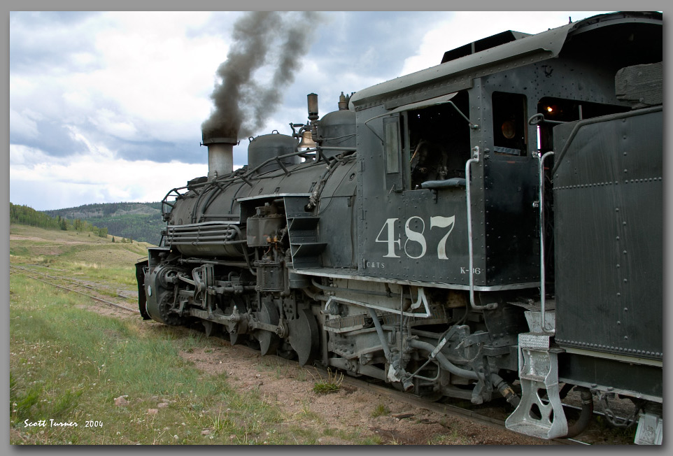 Photo: Cumbres & Toltec #487 at Osier, CO