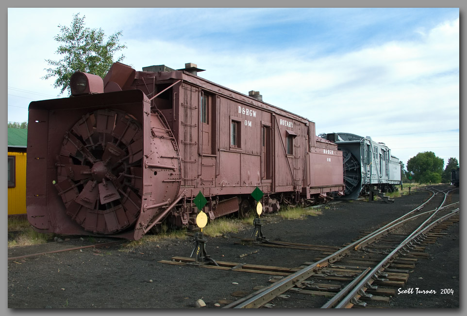 Photo: Cumbres & Toltec Rotary Snowplows OM and OY