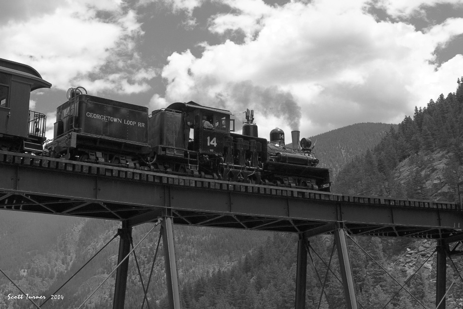 Photo: Georgetown Loop Shay 14 on Devil's Gate high bridge