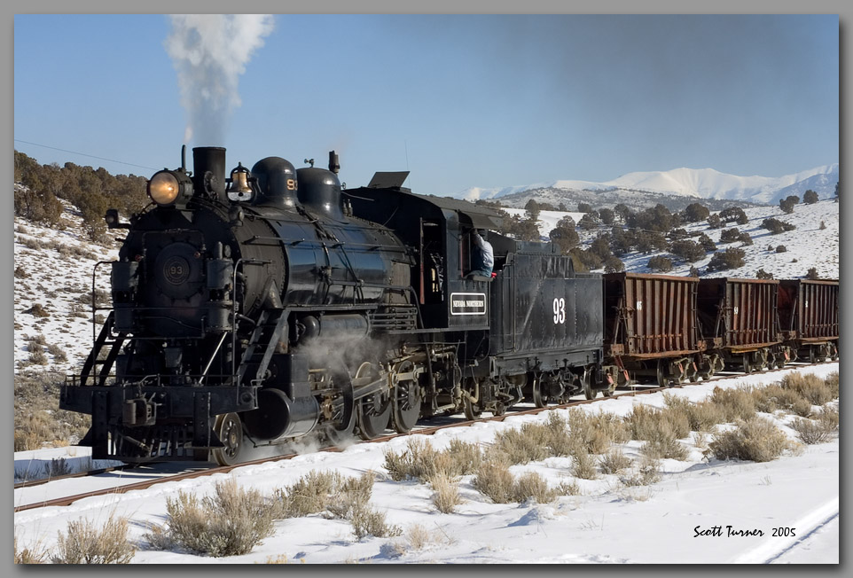 Photo: Nevada Northern RY #93 near Ruth, NV