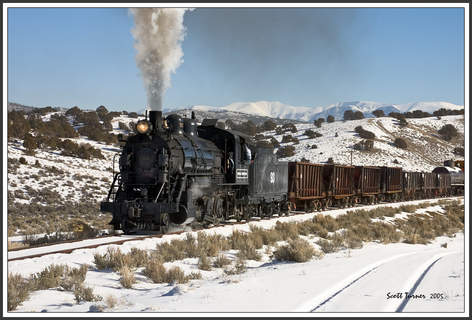 Photo: Nevada Northern RY #93 near mine at Ruth, NV