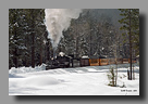 Photo: Durango & Silverton RR K-28 473 at Cascade Siding in winter