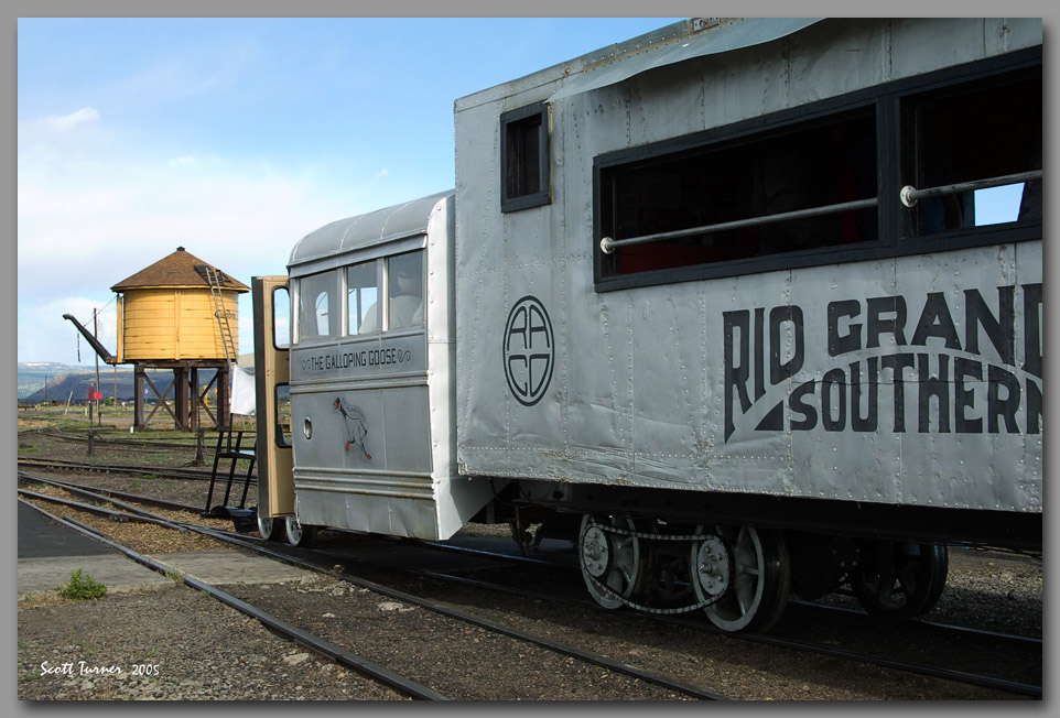 Photo: Rio Grande Southern Goose #5 on the Cumbres & Toltec at Antonito