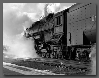 Union Pacific Challenger #3985 simmers quietly on a winter afternoon in North Platte, NE